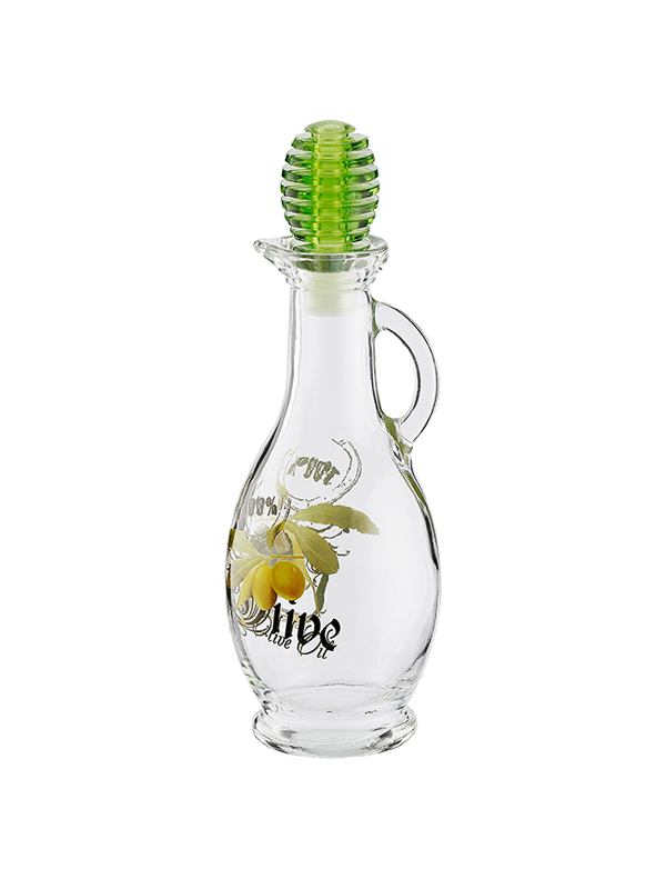 Olive Decorated Oil Bottle